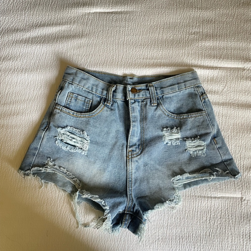 ripped jean shorts